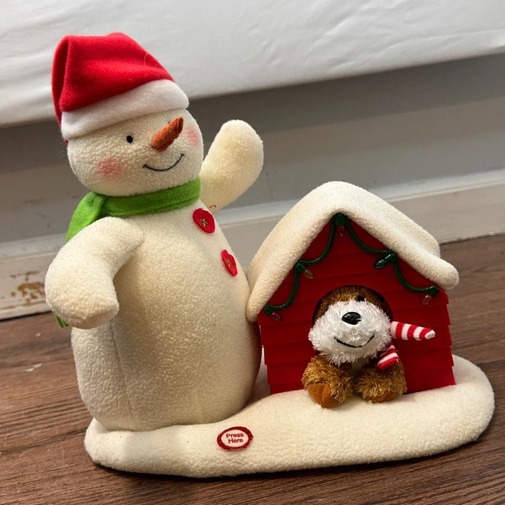 Hallmark Jingle Pals Animated Musical Christmas Plush 2011 Snowman Doghouse